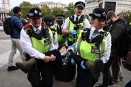 London police intervene as Palestine Action protesters gather despite synagogue attack
