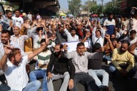 PHE Daily Wagers Protest in Jammu, Demand Tabling of Regularization Report in Assembly