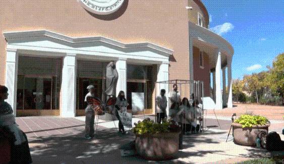 Protestors voice ICE facility contract concerns at New Mexico roundhouse