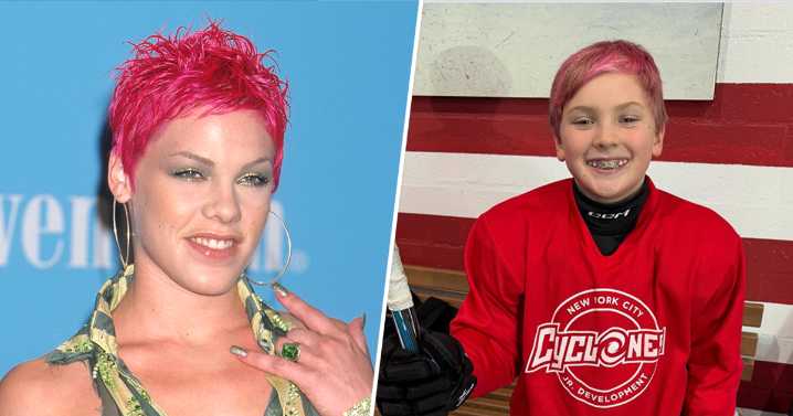 Pink's 8-Year-Old Son Jameson Rocks Pink Hair