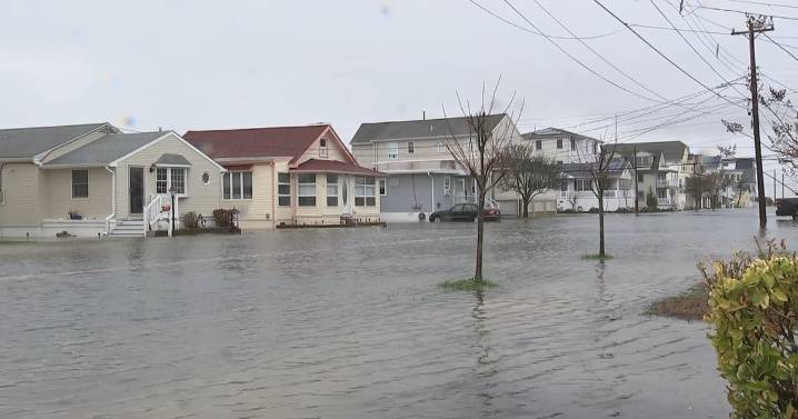 Jersey Shore communities brace for another round of coastal flooding during high tide Monday afternoon