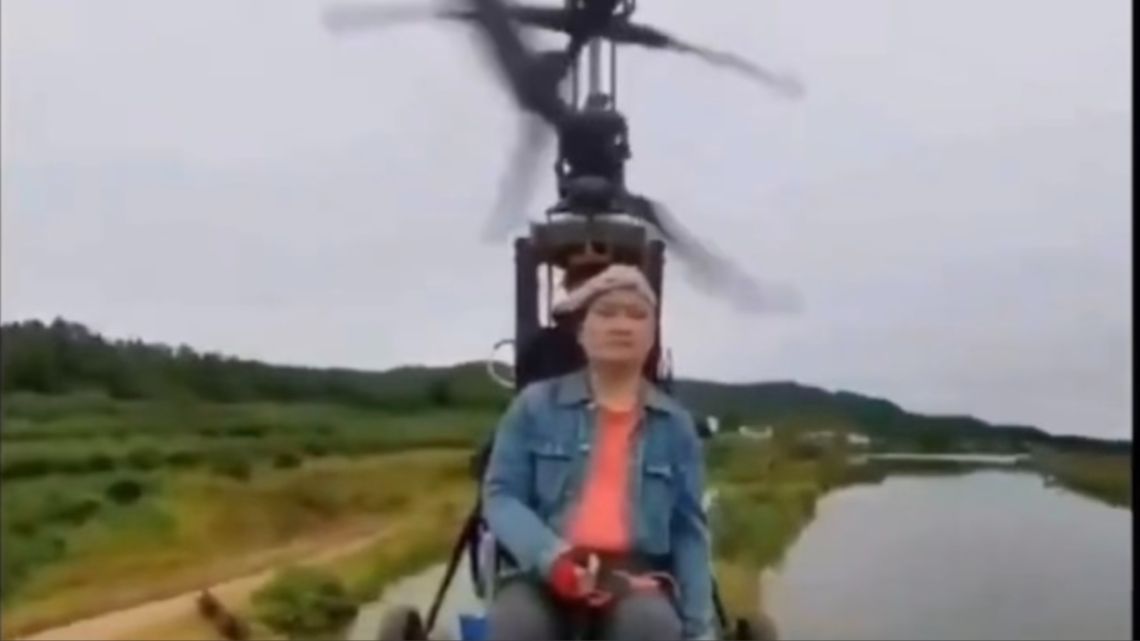 El influencer chino Tang Feijo murió al estrellarse el helicóptero ultraligero de dos motores que él mismo fabricó