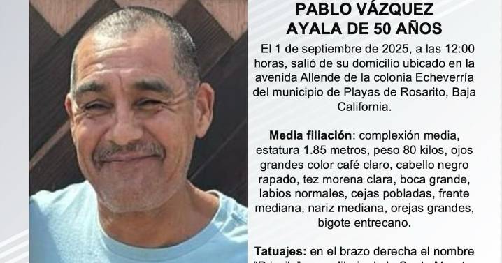 Se busca a Pablo Vázquez Ayala de 50 años