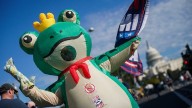 How wacky inflatable costumes are changing the narrative around U.S. protests