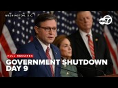 FULL: House Speaker Johnson speaks on day 9 of the government shutdown