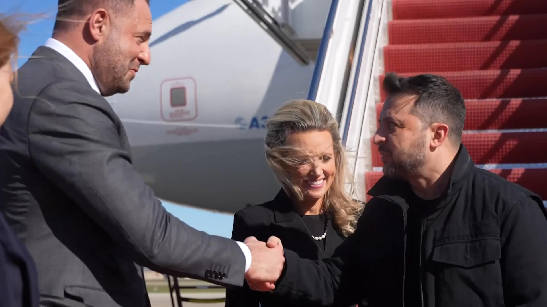 Ukraine President Zelenskyy arrives in the US ahead of his meeting with Trump