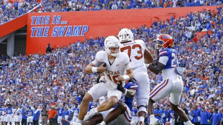 Arch Manning stats: Quarterback throws two touchdowns, two interceptions in Longhorns' loss to unranked Florida