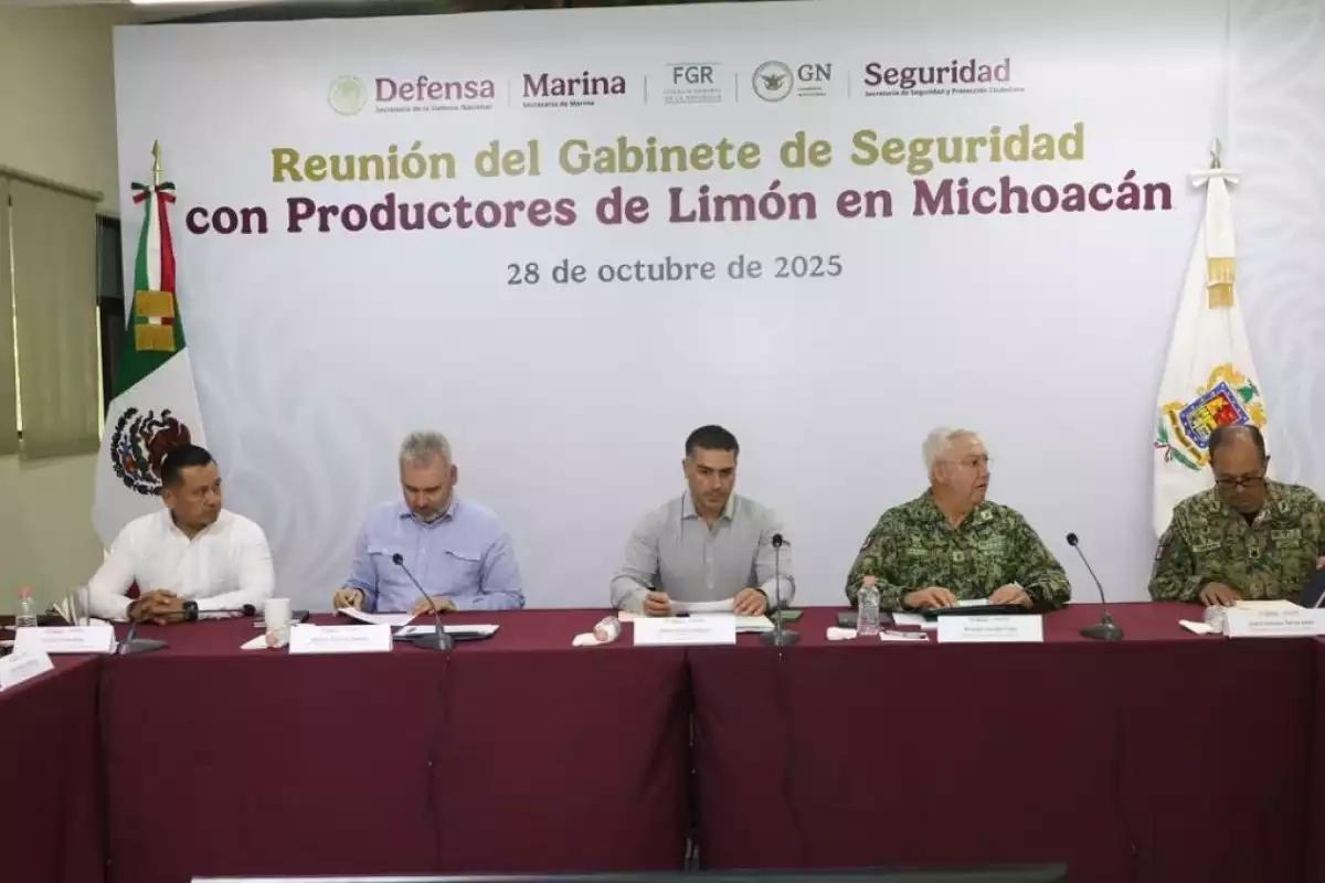 Harfuch anuncia refuerzo en operativos en Michoacán tras homicidio de productor de limón y promesas de Claudia Sheinbaum