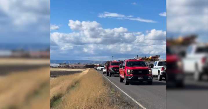 Firefighting community honors Isabella Oscarson in Grangeville procession
