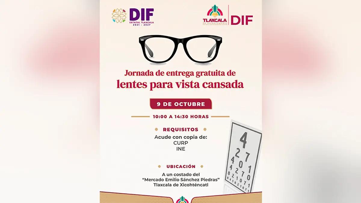 ¡Lentes gratuitos! DIF capitalino llevará a cabo jornada de entrega en la explanada del mercado municipal
