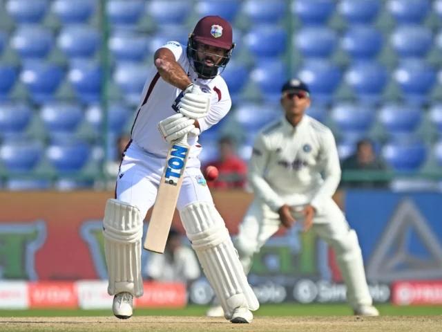 Campbell hits maiden Test ton as West Indies defy India