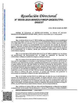 POR NO TENER JAVIER ULLOA REPRESENTATIVIDAD LEGAL NO LE OTORGARON LICENCIAMIENTO AL INSTITUTO SUPERIOR SAN PEDRO