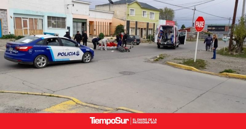 Esta mañana Un motociclista fue hospitalizado tras chocar