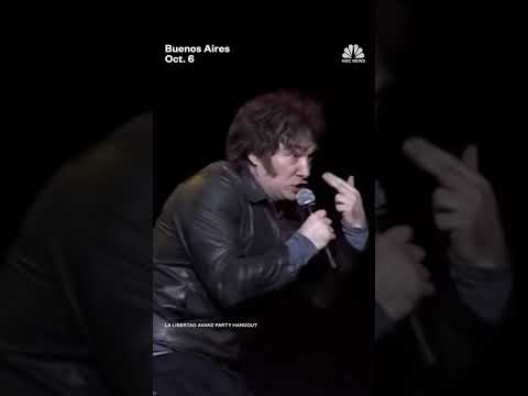 Argentine president turns book launch into a rock show