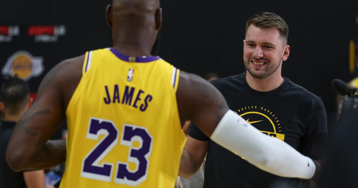 Luka Doncic treats Lakers teammates to the Porsche Driving Experience