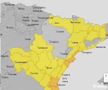 Aviso nivel amarillo por lluvias y tormentas en Albarracín y Jiloca, Gúdar y Maestrazgo