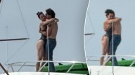 Justin Trudeau kisses Katy Perry aboard her yacht off Santa Barbara