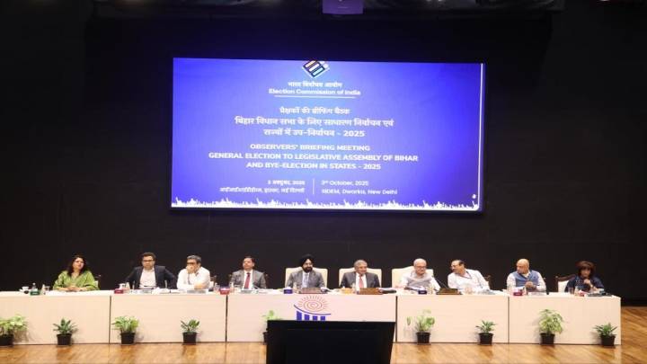 ECI briefs Central Observers for Bihar Assembly Elections 2025, bye