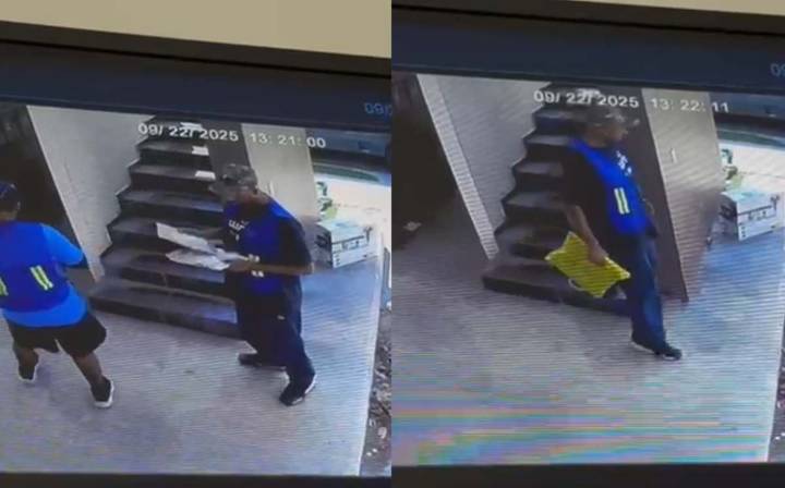 Exhiben a repartidores de Amazon robando paquete de Mercado Libre en Monterrey
