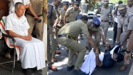 Youth Congress members waited inside St. Teresa's College premises; black flag protest against CM's convoy in Kochi