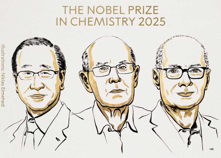 Tres investigadores obtienen el Nobel de Química 2025 por revolucionar las estructuras metal
