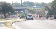Construction continues along I-35 frontage road near Valley Mills H-E-B as TxDOT works on utility improvements