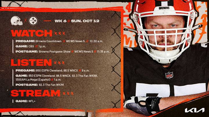 Browns vs. Steelers: How to Watch, Listen & Live Stream