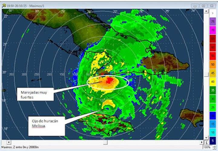 Huracán Melissa ya está a 110 km de Santiago de Cuba