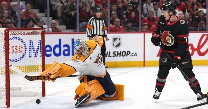 Saros, Predators spoil Senators' home opener with 4