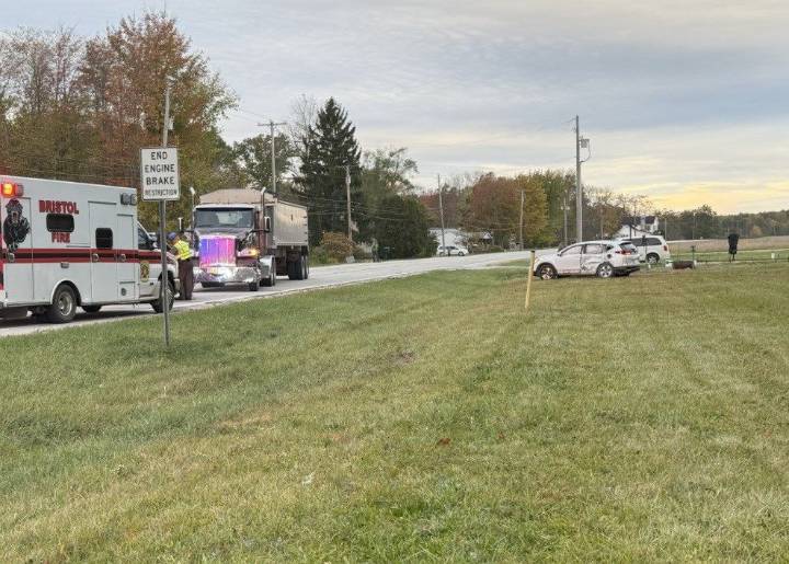 Tractor-trailer, car crash in Bristol Township