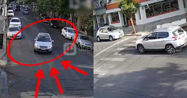 Salteña ebria escapó de la policía tras dormirse en doble fila y chocó varios autos