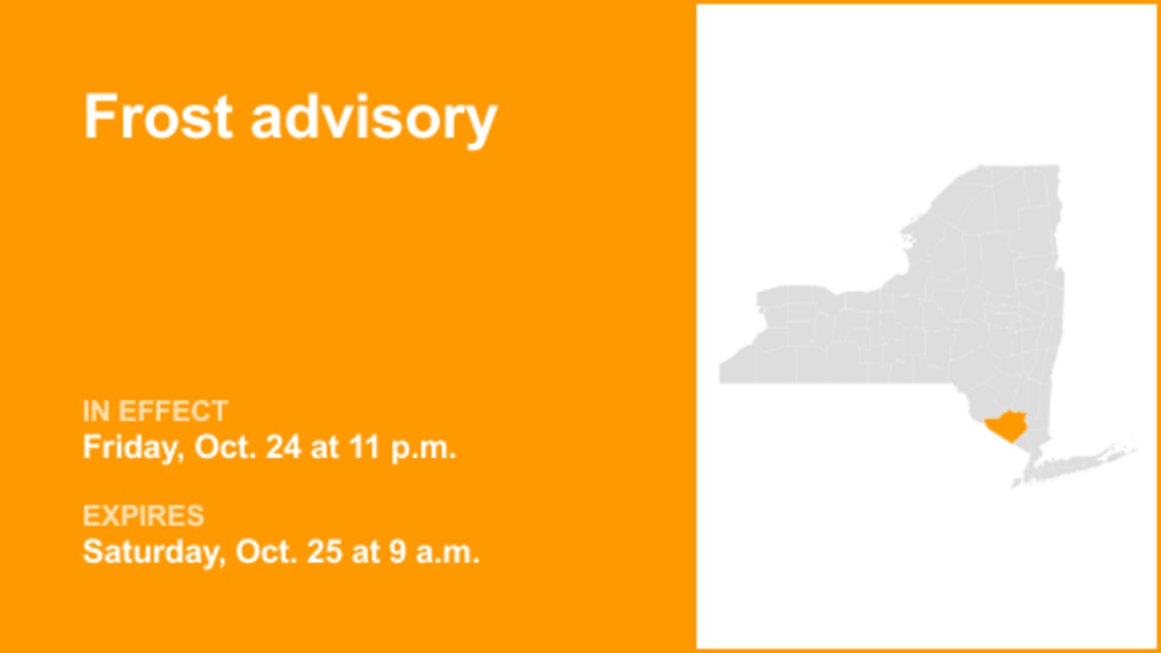NY weather: Frost advisory in place for Orange County until Saturday morning