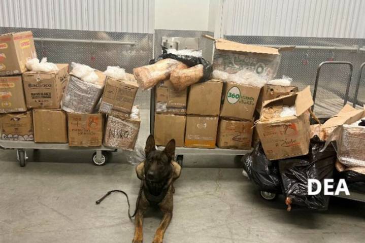 Aseguran en EE.UU. más de 900 kilogramos de metanfetamina vinculada al CJNG