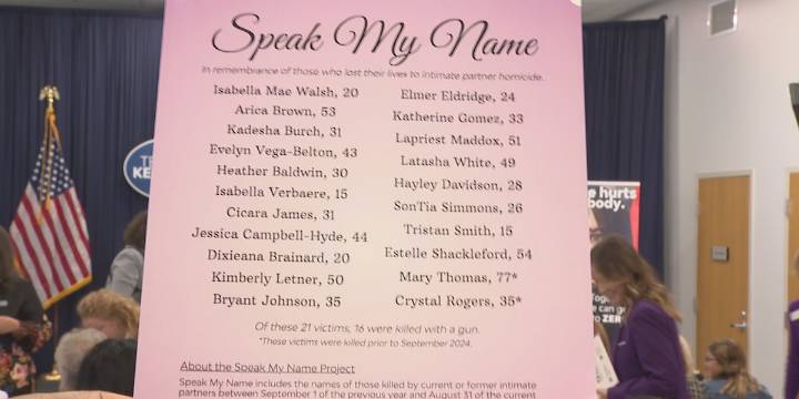Kentucky First Lady joins ceremony remembering domestic violence victims