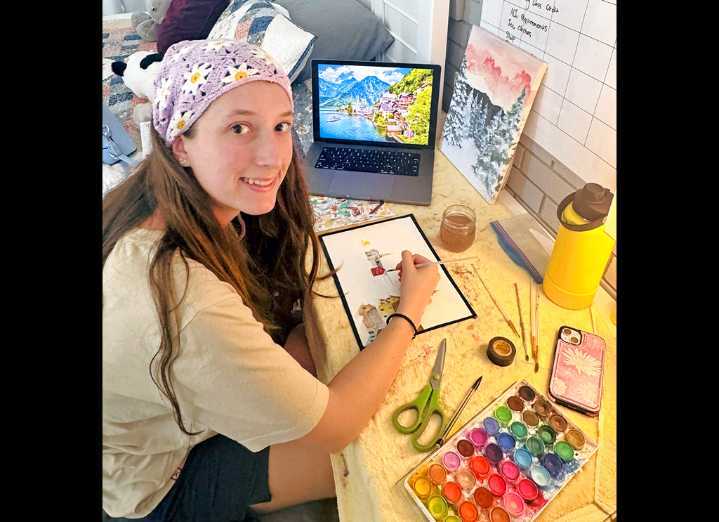 Artwork of Marble Falls teen killed in flood leaves lasting impression
