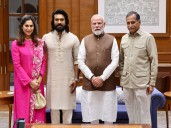 PM Modi meets Ram Charan, his wife Upasana