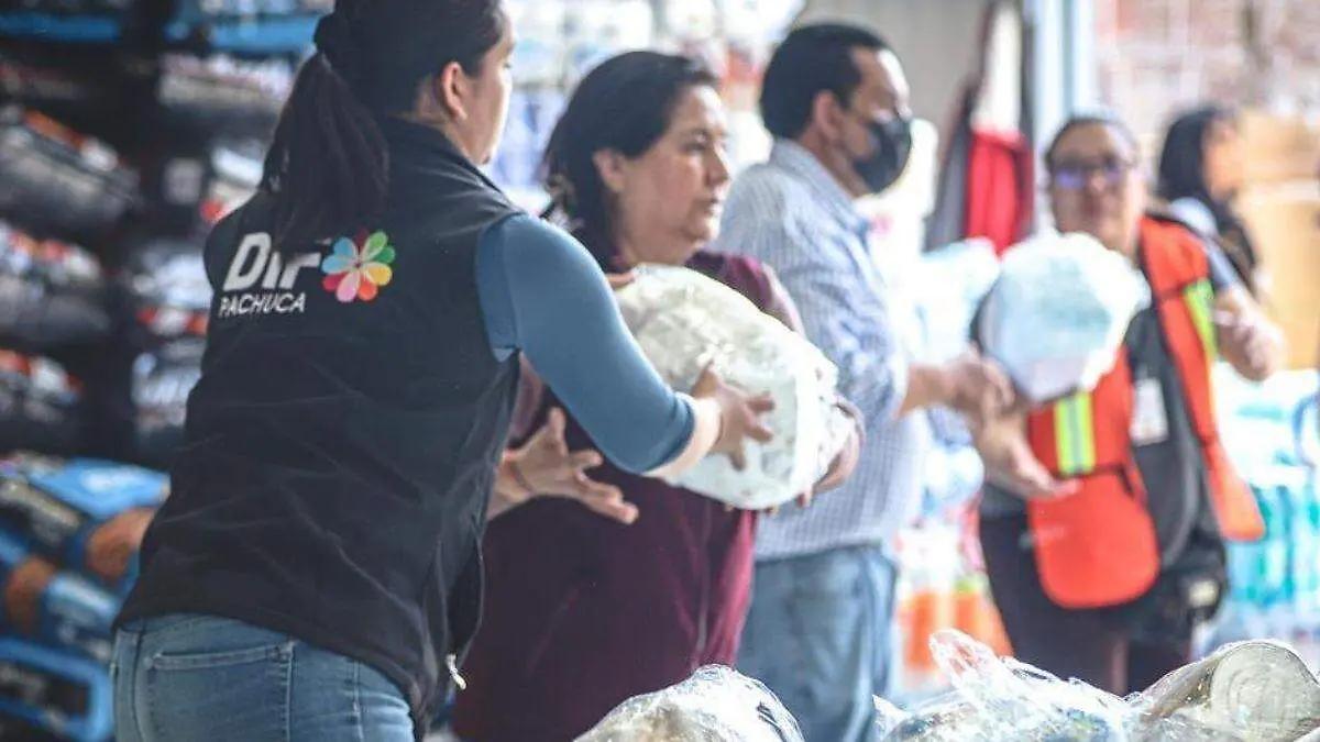 Llama Edda Vite a seguir donando para damnificados tras lluvias en Hidalgo
