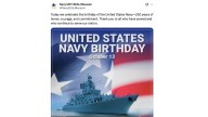 "El honor y el coraje" de la Armada de EE.UU., celebrados con fotos de buques rusos en un lapsus épico