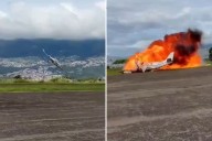 Dos muertos. Un avión se estrelló al intentar despegar en Venezuela