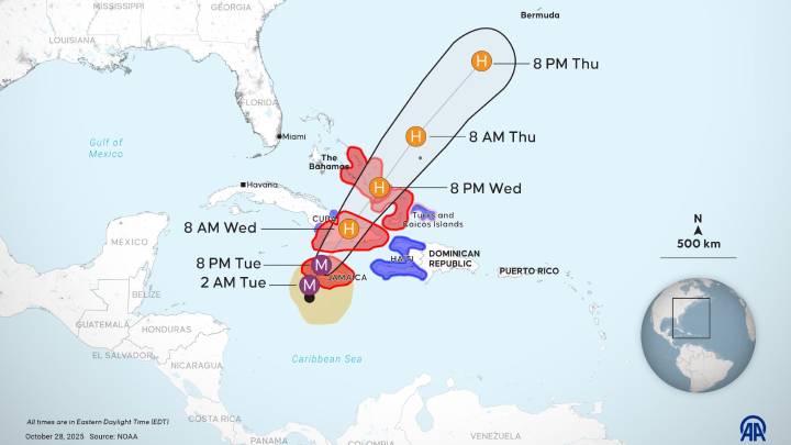 Hurricane Melissa slams Jamaica as Category 5 storm