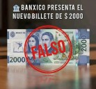 Circula presunto billete de 2 mil pesos, Banxico no lo reconoce