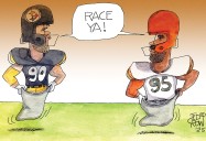 There’s a big sack race in Pittsburgh between Myles Garrett and T.J. Watt: Crowquill
