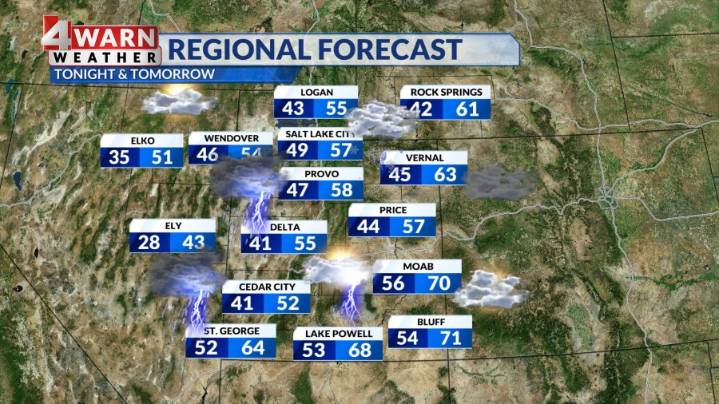 More October moisture with storms and showers for the midweek