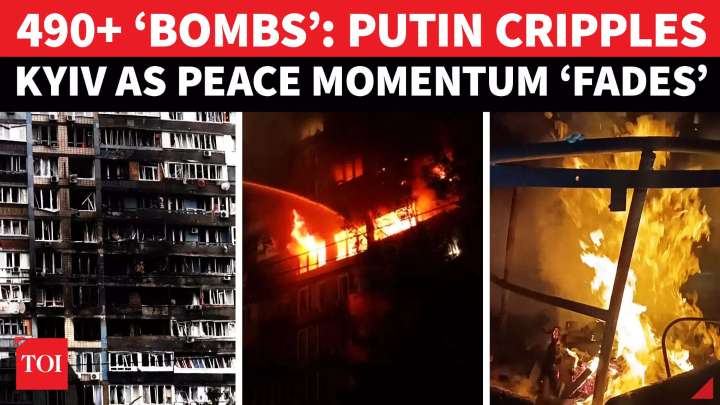 Putin ORDERS Biggest Airstrike: Nearly 500 Drones & Missiles Ravage Kyiv As Peace ‘Fails’