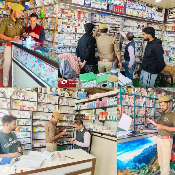 Shopian Police, Drug Control Department conduct joint inspection to enforce ban on unsafe cough syrup