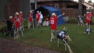 Decoración de Halloween de los San Francisco 49ers en Alameda