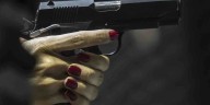Gun-toting woman opens fire on career criminal amid alleged home burglary. Now crook's career is over.