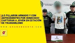En Los Mártires: capturan a joven armado que intentó huir por el carril de TransMilenio
