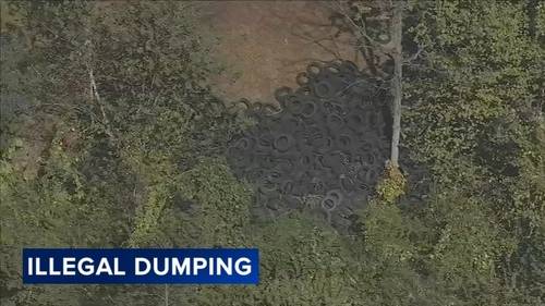 Hundreds of illegally dumped tires found near Northeast Philadelphia Airport