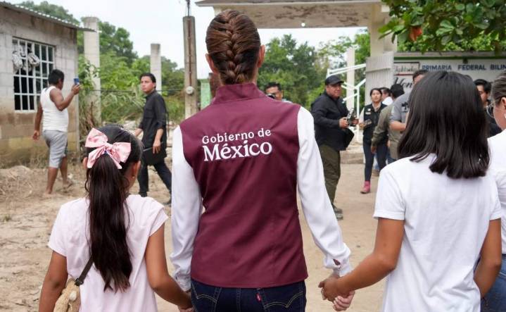 Sheinbaum supervisa sexto día de recorridos en estados afectados por lluvias